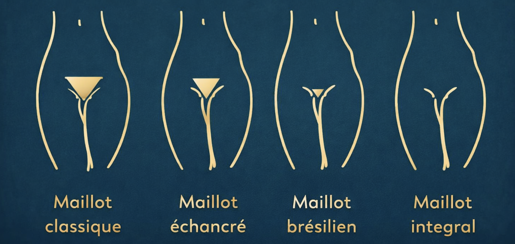 les différences d'épilation du maillot